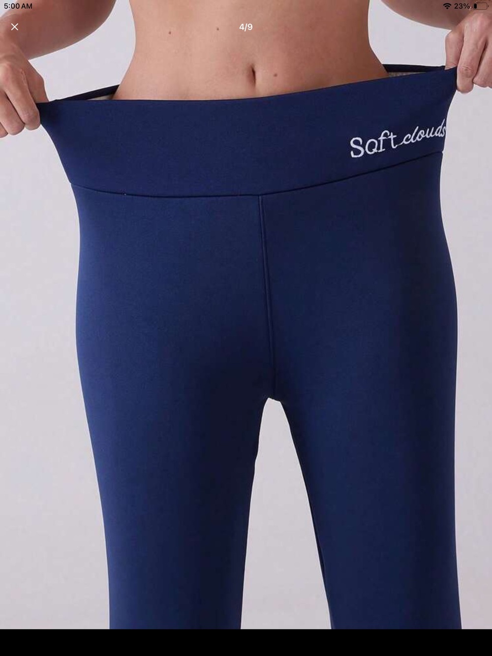 High-Rise Navy Leggings Brand new, never worn